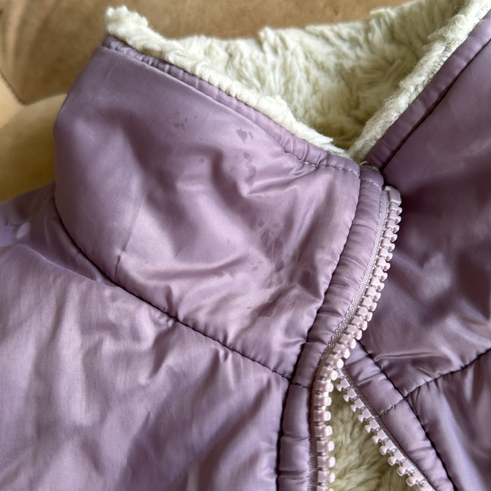 North Face Girls Reversible Jacket size 7/8 - Picture 3 of 5